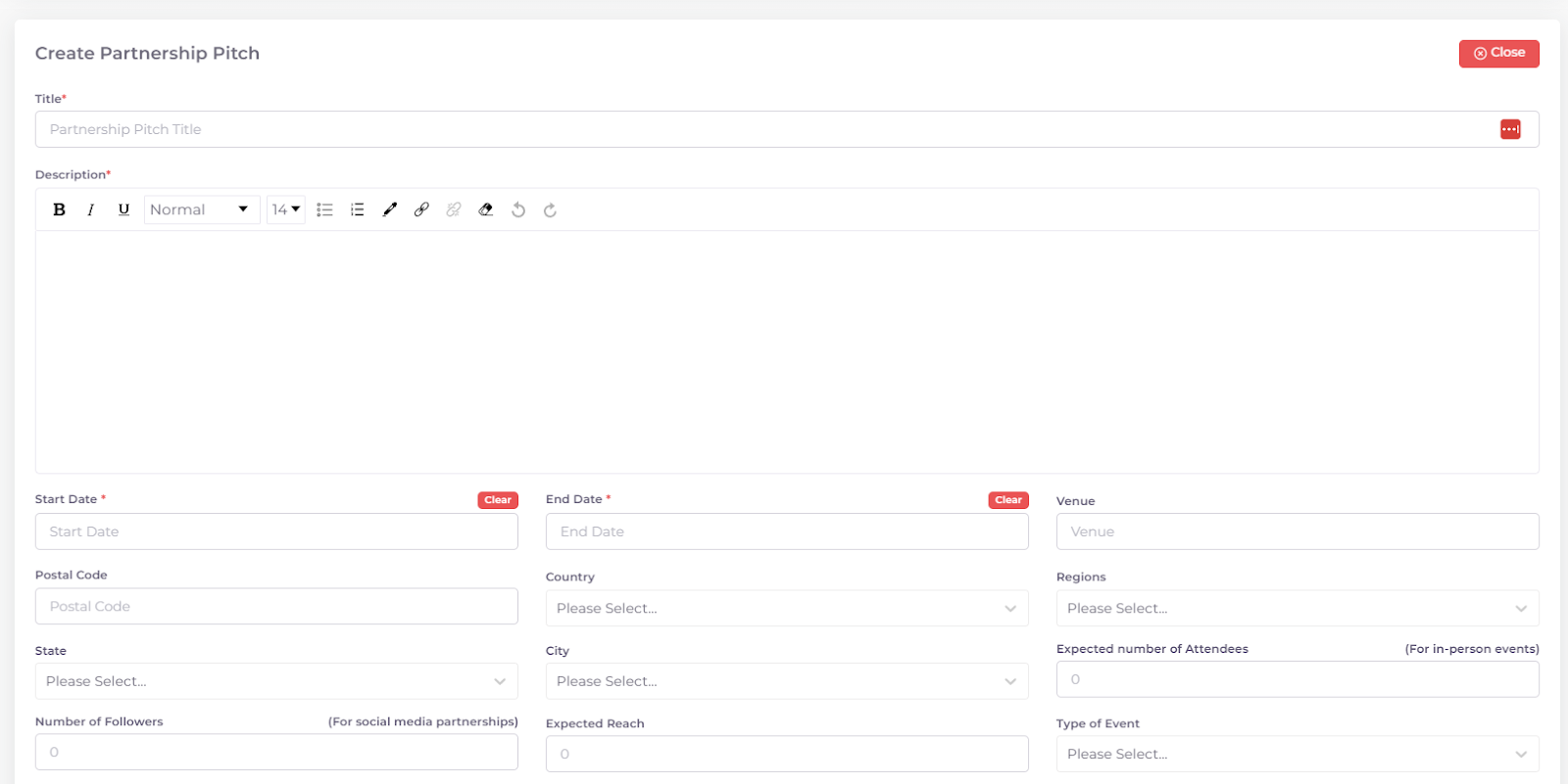 Brand Partnership Pitches